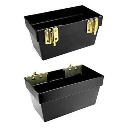 QWORK Heavy Duty Track Basket | Trailer & Warehouse Organizer | 13" x 7-1/8" x 6-1/2" Storage Bin for Trucks | Etrack & Wall Mount Compatible