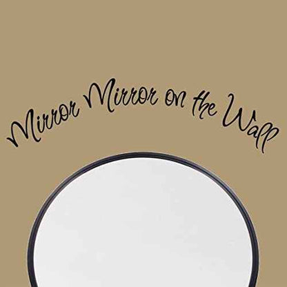 Mirror Mirror on The Wall Decal Quote Vinyl Lettering Girls Room Wall Stickers Beauty Wall Stickers Quotes