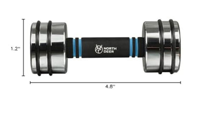 Adjustable Dumbbell Set 10lb Pair (5lb/7lb/8lb/10lb) Set of 2 Steel Dumbbells Chrome Weights with Foam Handles Home Gym Workout (Standard-Finish 10lb×2)