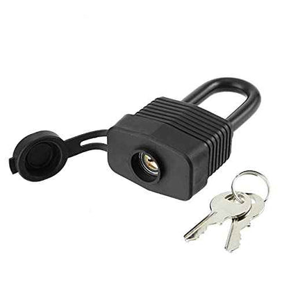 Waterproof Padlocks Keyed Alike for Outdoor use, Covered Heavy Duty Laminated Steel Lock, 1-9/16 Inch. Wide, Long Padlock, Pack of 6