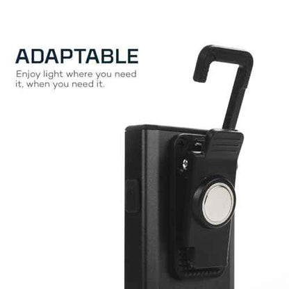 NEBO SLIM Pocket Flashlight | 500 Lumens, Rechargeable Mini EDC Work Light, Magnetic Base & Dimmable Brightness, Durable & Water Resistant, Includes Charging Cable ? Black