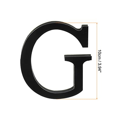 PATIKIL 3D Acrylic Alphabet Mirror Wall Stickers Letter G Self-Adhesive Home Decor Letter Sign Art Sticker Decal for DIY Home Decoration Black