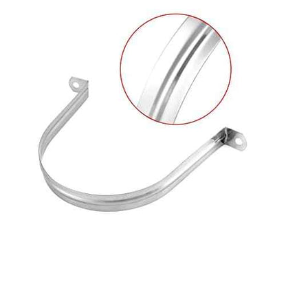 QWORK 4" Rigid Pipe Strap Clamp, 10 Pack Strap-U Bracket Tube Clip, Heavy Duty Stainless Steel Two Hole Strap, Widened Tube Strap Tension Clip Assortment Kit