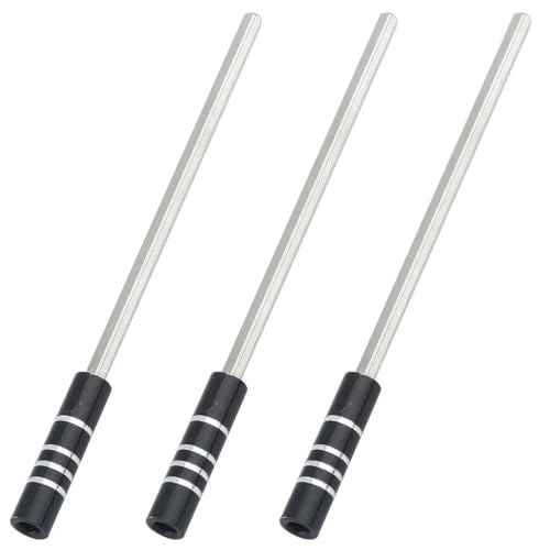 3 Piece 5 inch Magnetic Metal Shaft Extension Bar Hex Shank Socket Adapter for 4mm Precision Screwdriver Bit Holder