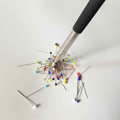 HONEYSEW Needle Stick and Pin Retriever Telescoping Magnetic Pickup Tool Extends to 39¡±, Picks Up Metal Sewing Notions Without Bending Over, Extendable Magnet Sweeper
