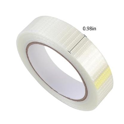 QDiShi Transparent Duct Tape, Heavy Duty Waterproof Tape, High Performance Weather Resistant Tape for Discreet Repairs and Mounting Residential Shipping Packing and Industrial Uses (1 in x 33 Yards)