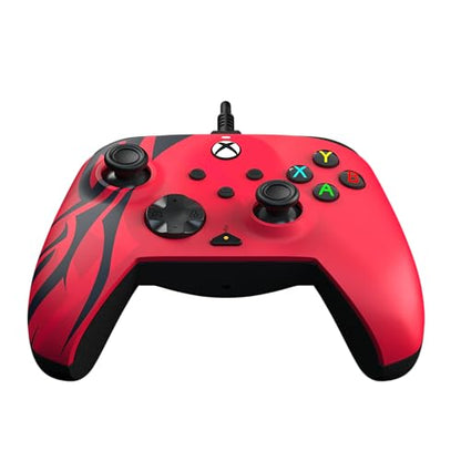 PDP Gaming Xbox Series X|S Red Bundle: REMATCH Wired Gamepad Controller & AIRLITE Wired Headset with Mic, Licensed Xbox One Gamepad, Customizable Joysticks/Triggers in App, Windows PC, Red and Black