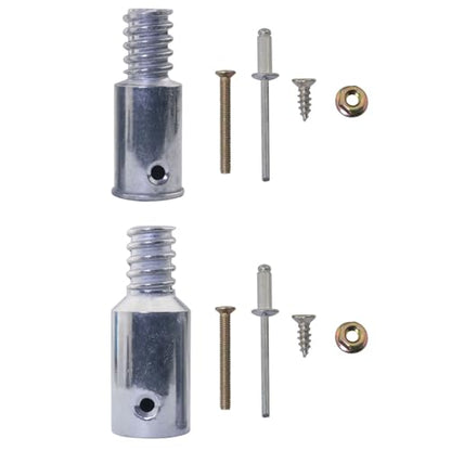 2PCS 1 in & 7/8 in Threaded Tip Replacement Ultra Threaded Tip Repair Kit Pole Handle Replacement Extension Pole Adapter Tips for Extension Poles Repairing