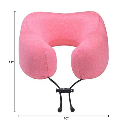 napfun Neck Pillow for Traveling, Upgraded Travel Neck Pillow for Airplane 100% Pure Memory Foam Travel Pillow for Flight Headrest Sleep, Portable Plane Accessories, Light Grey