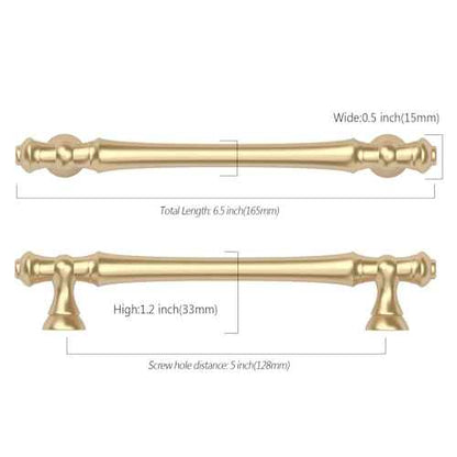 Asidrama 10 Pack 5 Inch(128mm) Brushed Gold Kitchen Cabinet Handles, Cabinet Pulls Kitchen Cabinet Hardware for Cupboard Drawer Pulls