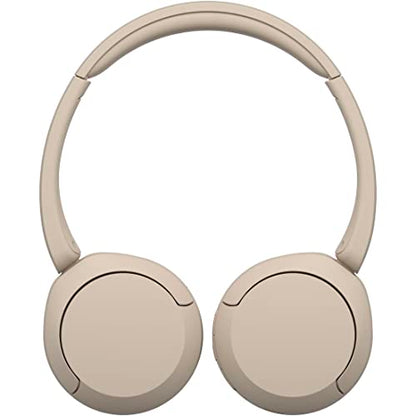 Sony WH-CH520 Best Wireless Bluetooth On-Ear Headphones with Microphone for Calls and Voice Control, Up to 50 Hours Battery Life with Quick Charge Function, Includes USB-C Charging Cable - Beige