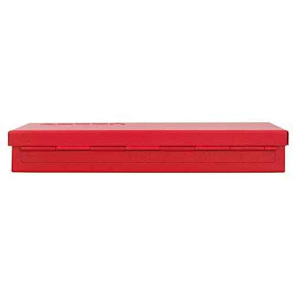 URREA Metal Tool Box - 9.6" x 5" x 1.4" Portable Tool Storage/Organization Box with 24 Gauge Construction & Durable Red Finish - 4725