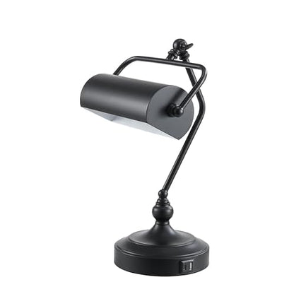 CONCA Classic Antique Touch Adjustable LED Desk & Piano Lamp with Eye Protection - Black (Bulb Included)