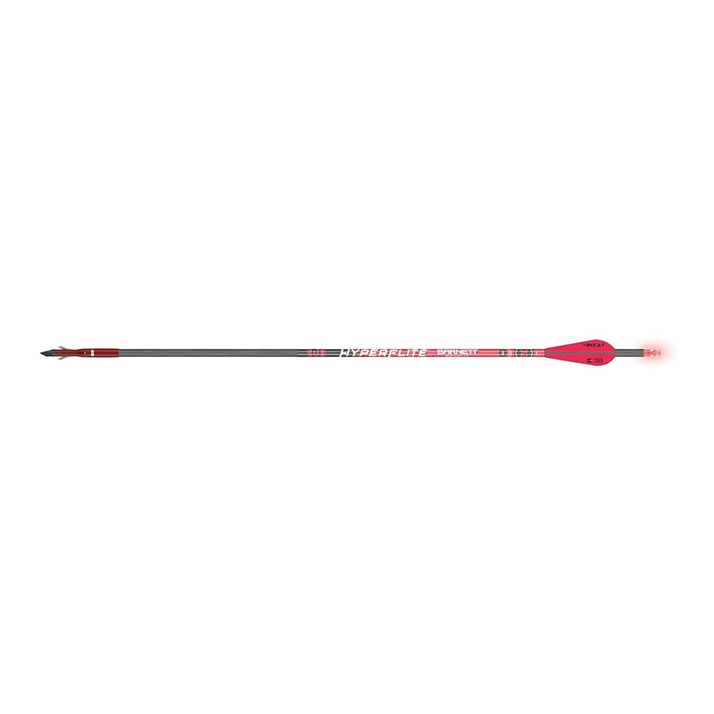 Barnett Hyperflite Illuminated Crossbow Arrows, 3-Pack of Polycarbonate Half-Moon Nocks with Multi-Colored Strobe Lights, 20"