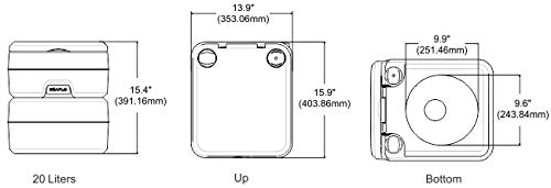 SEAFLO Portable Toilet for Marine, RV, Camping and Boat (5.3 Gallon)
