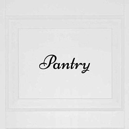 Decal for Pantry Door | Small Vinyl Sticker Art for Home Kitchen Decor | Word Label Saying Decoration | Wall Decal Letters That Say Pantry | Quote Lettering Saying Sign (Black)