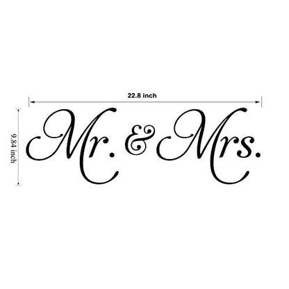 Mr&Mrs Wall Sticker Removeable Quote Vinyl Wall Art Decals
