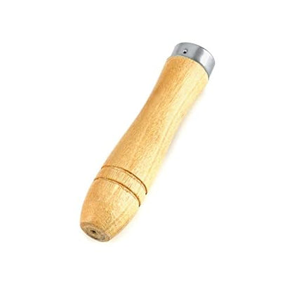 QWORK Wooden File Handle with Strong Metal Collars, 5 Pack Ergonomic Handles Easy Installation for 4'' - 7'' Metal File, Screwdriver, Hand Drill