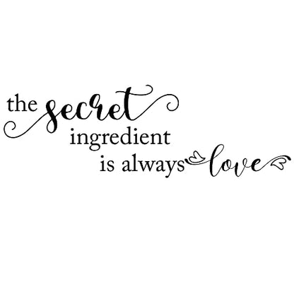 The Secret Ingredient is Always Love Vinyl Kitchen and Dining Room Inspirational Quotes Wall Stickers Home Decor