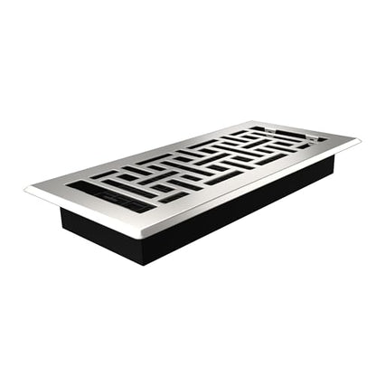 Decor Grates AJH410-NKL Floor Register, 4" x 10", Nickel