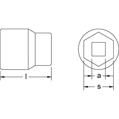 CS Unitec | Non-Sparking & Non Magnetic Aluminum Bronze Socket | 6 Point Socket 9/16 in, 3/8 in Drive