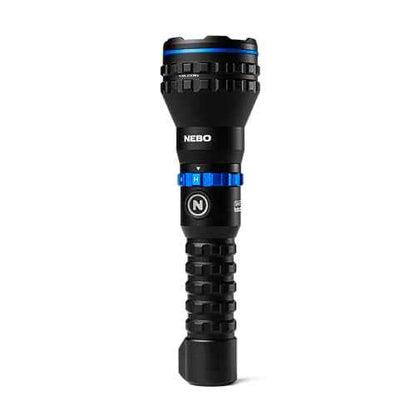 NEBO LUXTREME MZ60 Blueline Flashlight & Portable Charger | 1,000 Lumens, 5 Light Modes, 0.62 Mile Beam Distance, Rechargeable LED Flashlight, Waterproof & Durable, Includes USB-C Charging Cable
