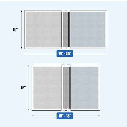 4 Pack Expandable Window Screen, 2 Way Sliding Adjustable Window Screen, Horizontal (10" H x 16" - 30" W), Horizontal and Vertical Adjustable, Durable Replacement Screen for Window, Window Screen Mesh