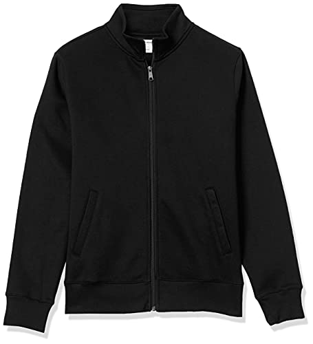 Amazon Essentials Men's Sweatshirt, Mock Neck, Fleece Zip Up, Black, X-Large