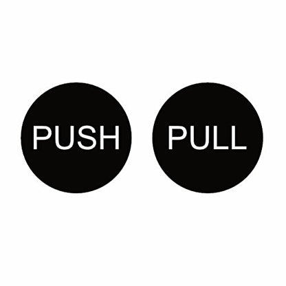 4 Pair Push - Pull Door Sign - Self Adhesive Vinyl Sticker (7 cm x 7 cm)