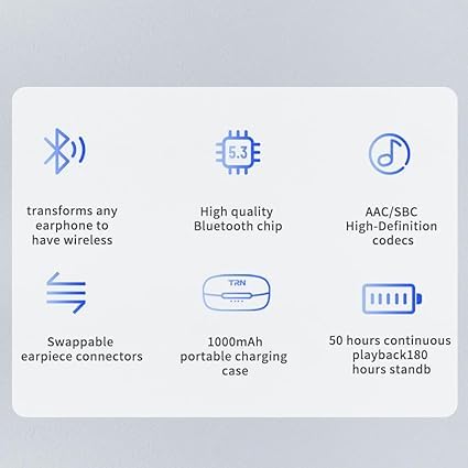 Fanmusic TRN BT20 Pro True Wireless Bluetooth 5.3 Earphone Module Swappable connectors (Headphones not Included) (2pin-S)
