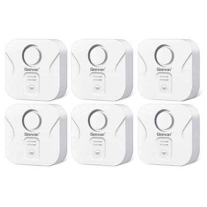 Geevon 10 Pack Water Leak Detectors for Home, 100dB Loud Water Alarm Sensor Leak Detection with Drip Alert for Basements, Laundry Rooms, Kitchen, IP56 Waterproof(Battery Included)