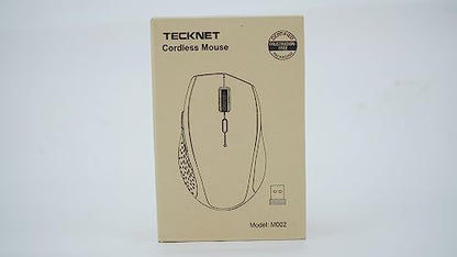 TECKNET Wireless Mouse Rechargeable,Mouse for Laptop Computer,2.4G USB Computer Mice Wireless,6 Button 6400 DPI Ergonomic Silent Mice,Portable Cordless Travel Mice-Wide Compatibility