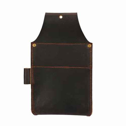 Tourbon Leather Carpenter's Belt Pouch with Phone and Tape Measure Holder Electrician Large Pocket Holster Loop for Belts Multipurpose Tools Bag