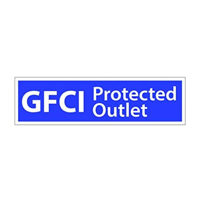Set of 30 GFCI Blue Version Ground Fault Circuit Interrupter Decal Stickers .25" x 1"