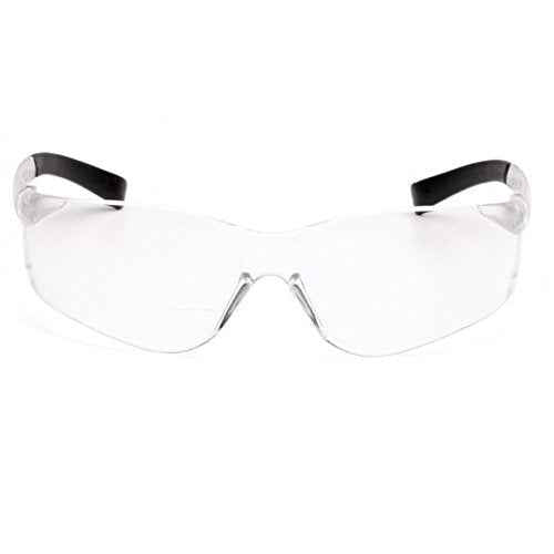 Pyramex Ztek Bifocal Reader Safety Glasses with Clear Lens S2510R25 (3 Pair) (+2.5 Lens)