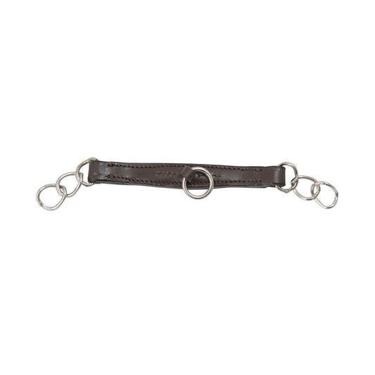 Shires Blenheim Leather Curb Chain (Full, Brown)