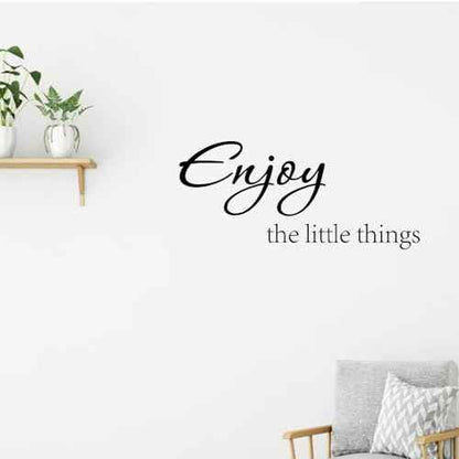 Enjoy The Little Things Vinyl Wall Decal Quotes Saying Home Decor Stickers