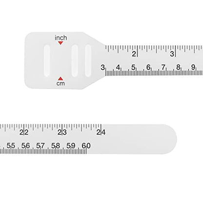 AYLIFU Plastic Baby Head Circumference Tape, White Baby Head Circumference Measuring Ruler, arm Circumference PP Baby, Child Head Circumference Ruler 60cm 24 inches Long (2 PCS)