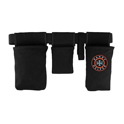 Handy Helper Tool Belt, Organizer, & Carrier for Home, Garden, & RV - Black Piping