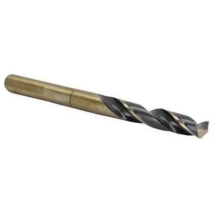 Drill America 9/16" Reduced Shank High Speed Steel Black & Gold Contractor Drill Bit with 3-Flat 1/2" Shank, KFD3F Series
