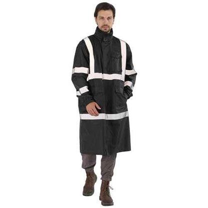 sesafety Safety Rain Coats for Men Work, Class 3 HighVisibility Rain Gear Construction, Reflective Hi Vis RainJacket Lightweight Waterproof