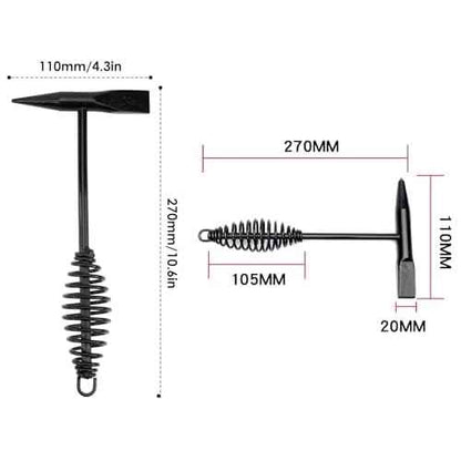 Welding Chipping Hammer with Coil Spring Handle, Cone and Vertical Chisel Welding Chipping Hammer (Hammer)