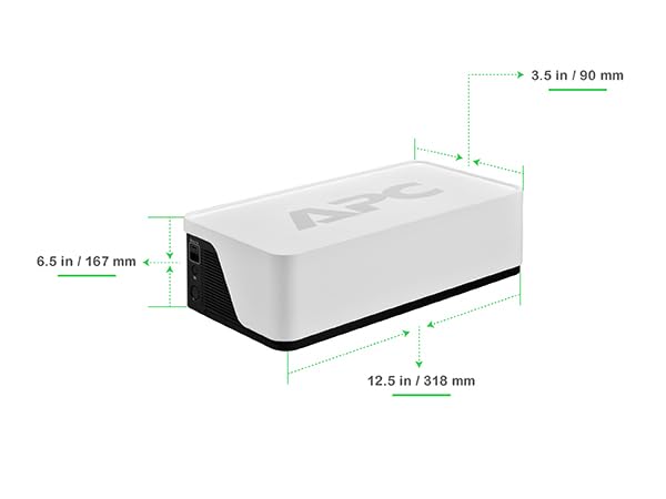APC UPS Battery Backup, 900VA UPS with 6 Backup Battery Outlets, Type C USB Charging, BE900G3 Back-UPS