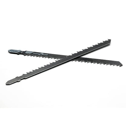 5Pcs T344D T-Shank Jigsaw Blades, 6 Inch Long Jigsaw Blades High Carbon Steel Jig Saw Blade for Quick Cutting Wood Plywood Hardwood PVC Plastic