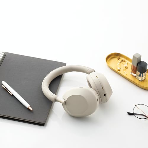 Sony WH-1000XM5 Noise Canceling Wireless Headphones - 30hr Battery Life - Over-Ear Style - Optimized for Alexa and Google Assistant - Built-in mic for Calls - Silver International Version
