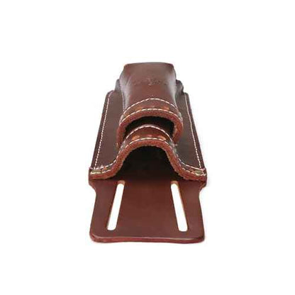 Tourbon Leather Garden Pruning Shears Folding Saw Double Holster Gardening Florist Pouch Multipurpose Tool Holder for Belt, Brown