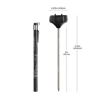 CDN Digital Thermometer | ProAccurate® | 5" Stem with Protective Sheath | NSF Certified | For Meat, Poultry, Candy | Easy One-Button Operation | DT392