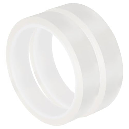uxcell 2 Rolls Heat Tape 3/4" x 108ft High Temperature Heat Resistant Transfer Tape for Sublimation Press Vinyl Electronics 3D Printers DIY Crafts, Clear