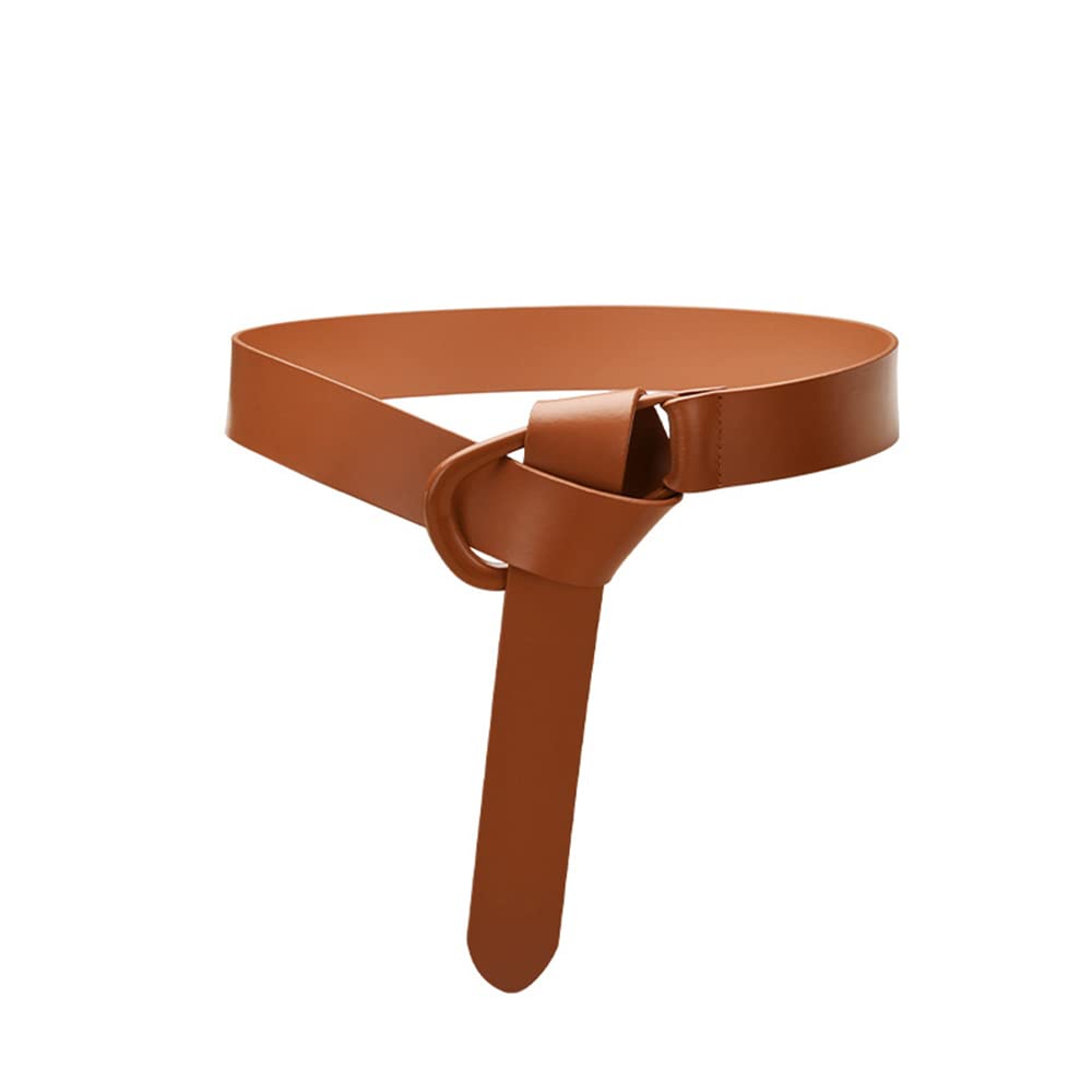Womens Obi Belt Vintage Genuine Leather Buckle Waist Belt, 2023 Style, Fashion Wide Belts 43.3 inches (Ywbn, 106cm)