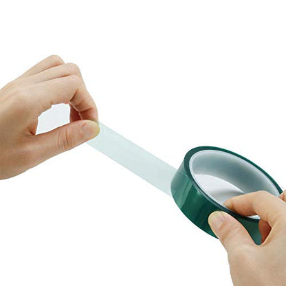 3 Roll Polyester High Temperature Masking Tape,PET Tape with Silicone Adhesive,Ideal for Painting,Powder Coating,Anodizing,Circuit Boards(Green,1/2 inches X 82 Feet)